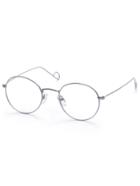 Romwe Silver Metal Frame Round Clear Lens Glasses