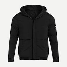 Romwe Men Patched Detail Hooded Outerwear