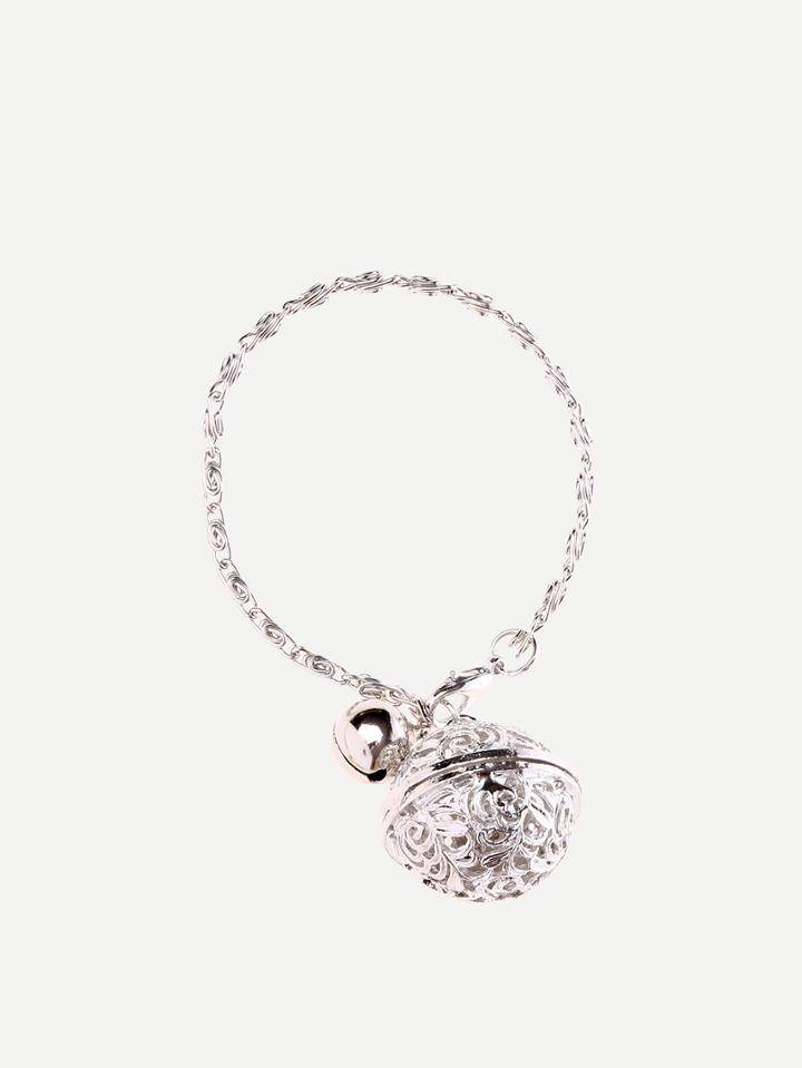 Romwe Silver Jingle Bell Bracelet