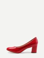 Romwe Red Patent Leather Heels