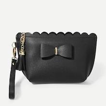 Romwe Tassel & Bow Decor Makeup Bag