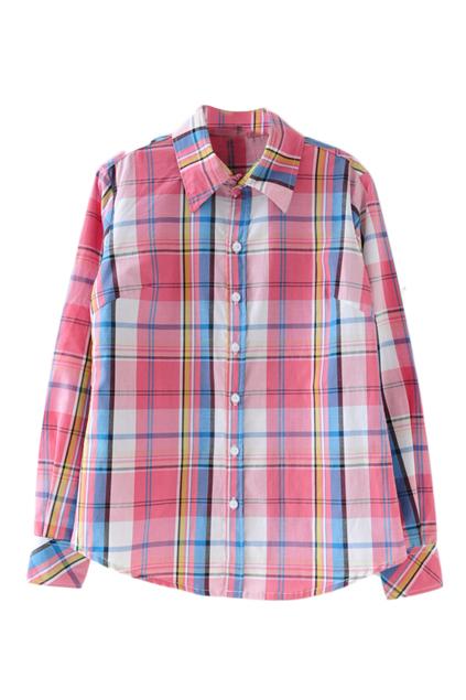 Romwe Plaid Print Casual Shirt
