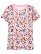 Romwe Round Neck Mickey Mouse Print T-shirt