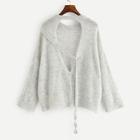 Romwe Cut Out Front Sweater Coat