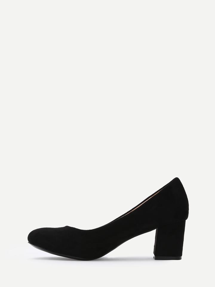 Romwe Black Suede Heels