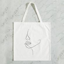 Romwe Abstract Figure Print Tote Bag