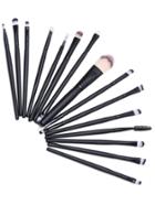 Romwe Black Professional Makeup Brush 15pcs