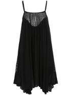 Romwe Spaghetti Strap Hollow Pleated Cami Top