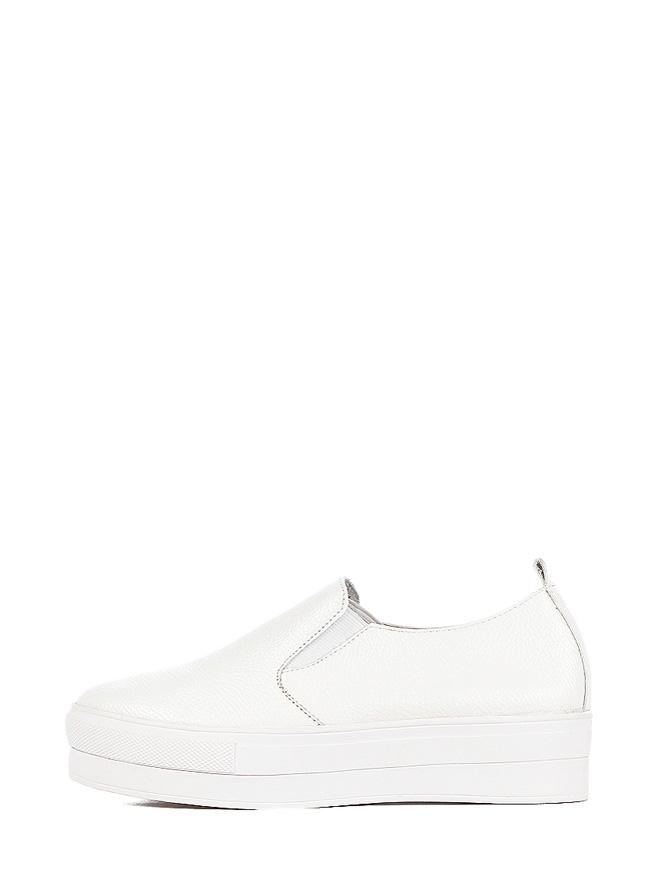 Romwe White Star Style Round Toe Casual Loafter Shoes
