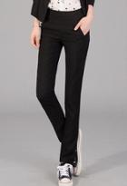 Romwe With Button Slim Pant