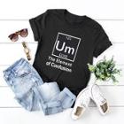 Romwe Plus Slogan Print Cuffed Tee