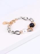 Romwe Gemstone Design Chain Bracelet
