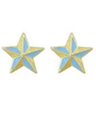 Romwe Beautiful Small Stud Blue Star Earrings