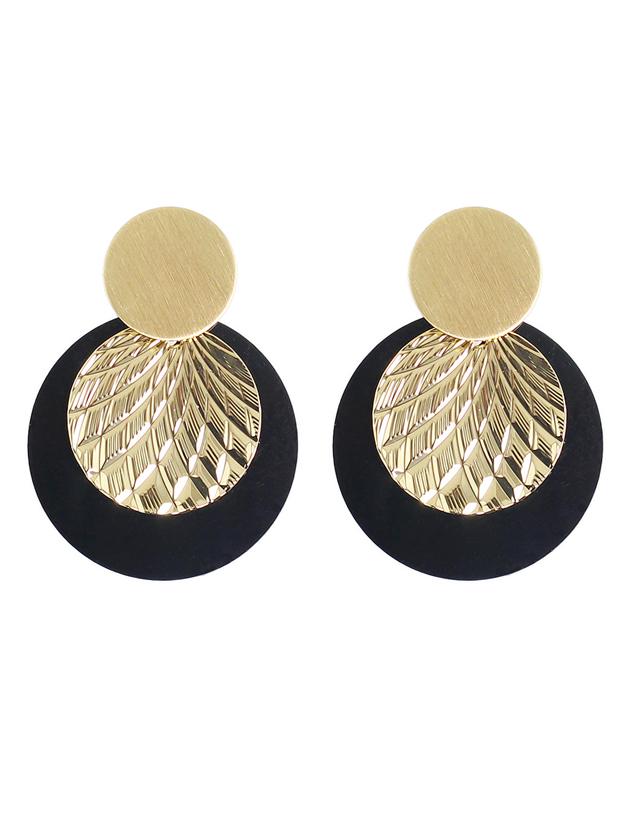 Romwe New Coming Big Round Hanging Stud Earrings