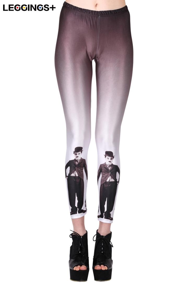 Romwe Romwe Symmetrical Chaplin Dip Dye Brown Leggings
