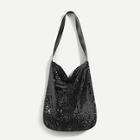 Romwe Sequin Design Glitter Tote Bag