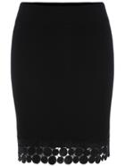 Romwe Embellished Hem Bodycon Skirt