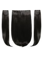 Romwe Dark Brown Clip In Straight Hair Extension 3pcs