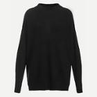 Romwe V Cut Out Back Dropped Shoulder Sweater