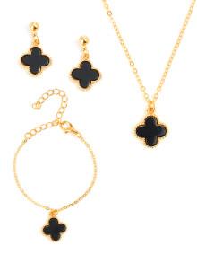Romwe Flower Charm Earrings & Bracelet & Necklace