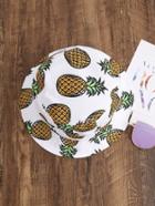 Romwe Pineapple Print Bucket Hat