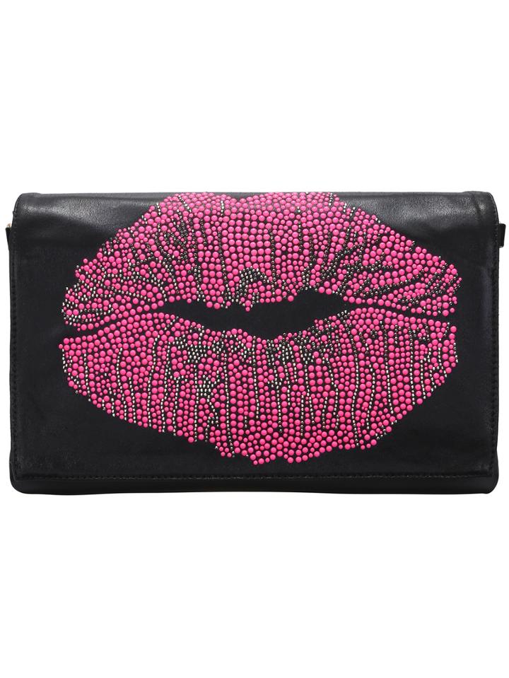 Romwe Black Studded Pu Shoulder Bag