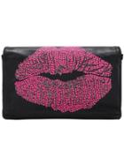 Romwe Black Studded Pu Shoulder Bag