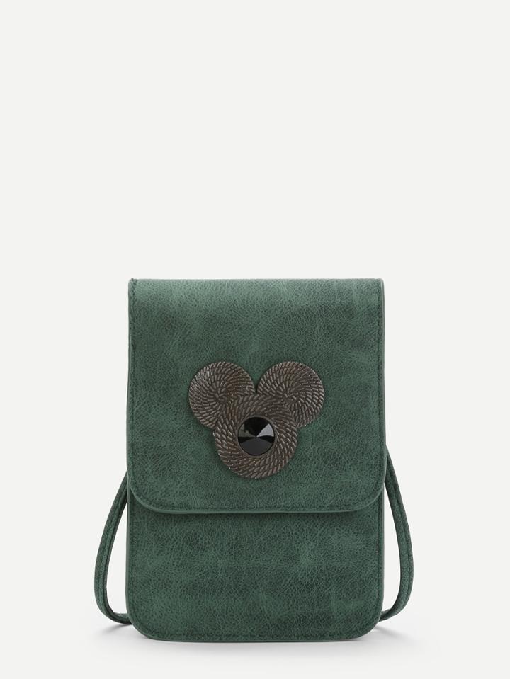 Romwe Pu Flap Pouch Bag