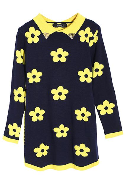 Romwe Flower Doll Paragraph Knitted Dress