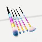 Romwe Colorful Handle Soft Makeup Brushes 5pcs