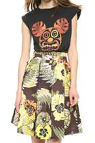 Romwe Cute Mouse Face Print Black T-shirt