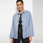 Romwe Detachable Flap Pocket Detail Coat