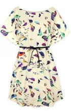 Romwe Batwing Birds Print Shift Dress