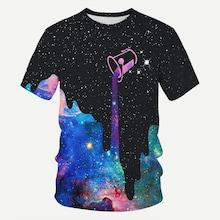 Romwe Guys 3d Galaxy Print Tee