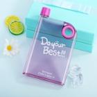Romwe Slogan Print Flat Water Bottle