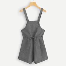 Romwe Striped Knot Front Jumpsuits