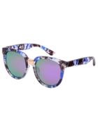 Romwe Purple Lenses Oversized Round Sunglasses