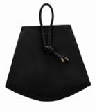 Romwe Black Solid Geometry Satchel Bag