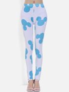 Romwe Elastic Waist Mickey Print Leggings