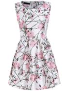 Romwe Florals A-line White Tank Dress