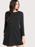 Romwe Heather Knit Tee Dress