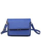 Romwe Contrast Edge Layered Box Shoulder Bag