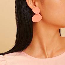 Romwe Geometric Shaped Bar Stud Earrings 1pair