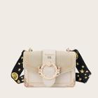 Romwe Stitch Detail Bag With Star Print Strap