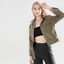 Romwe Pocket Front Button Up Denim Jacket
