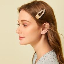 Romwe Faux Pearl Decor Hair Clip