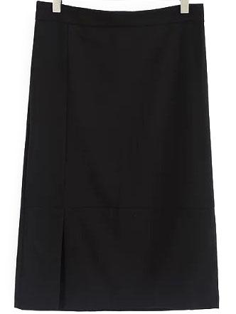 Romwe Slit Front Bodycon Skirt