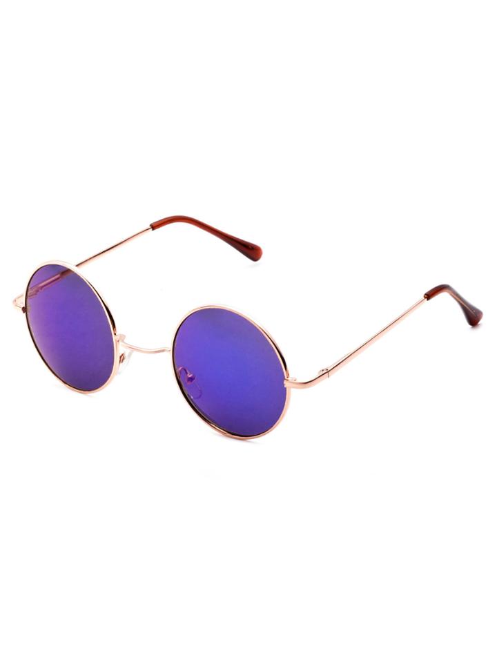Romwe Gold Tone Smoke Lens Retro Style Sunglasses