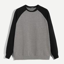 Romwe Men Color-block Raglan Sleeve Pullover