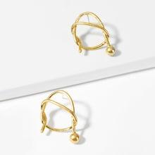 Romwe Open Twist Design Stud Earrings